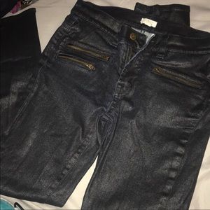 Jcrew metallic looking jeans